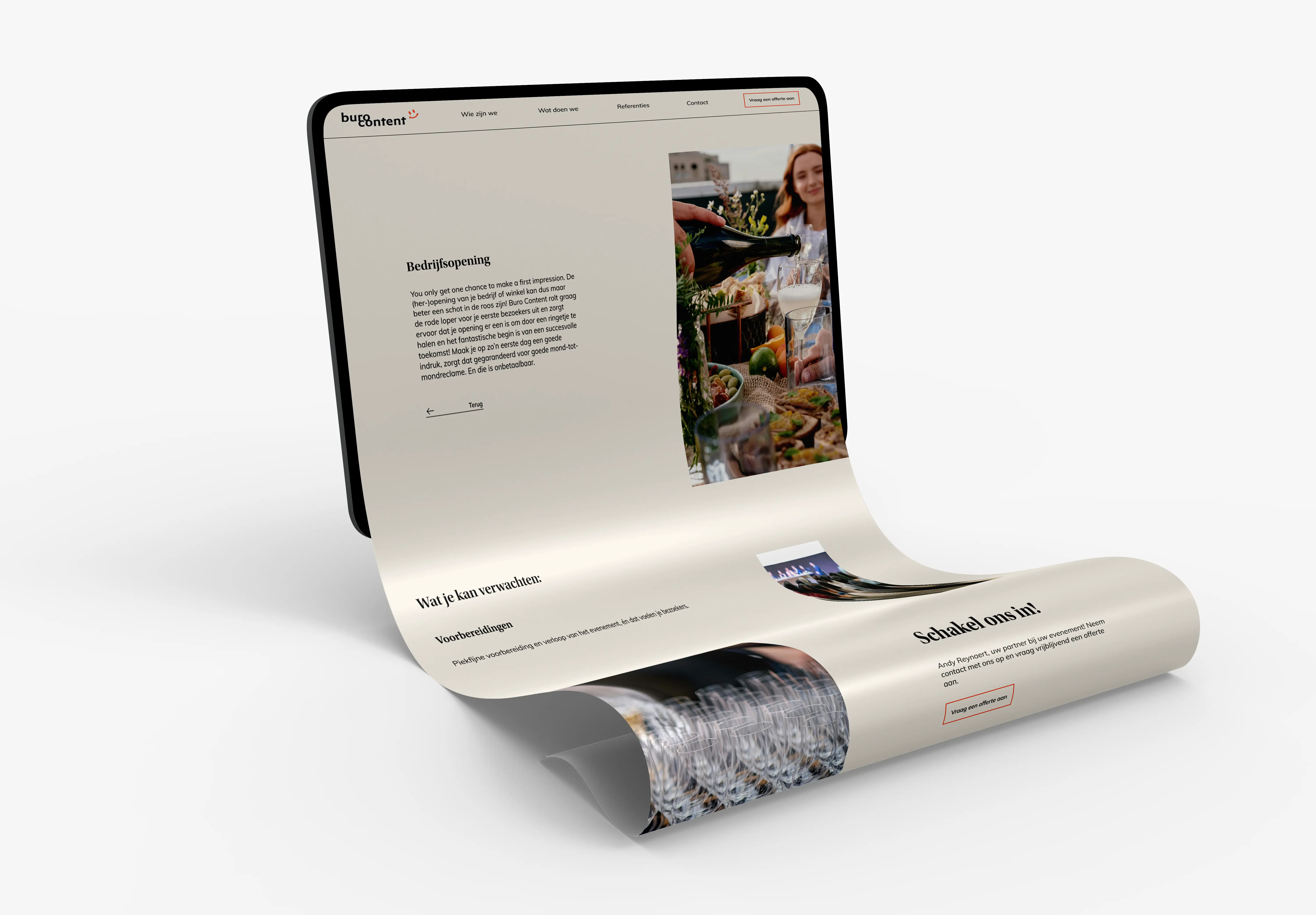 Buro Content website visuals