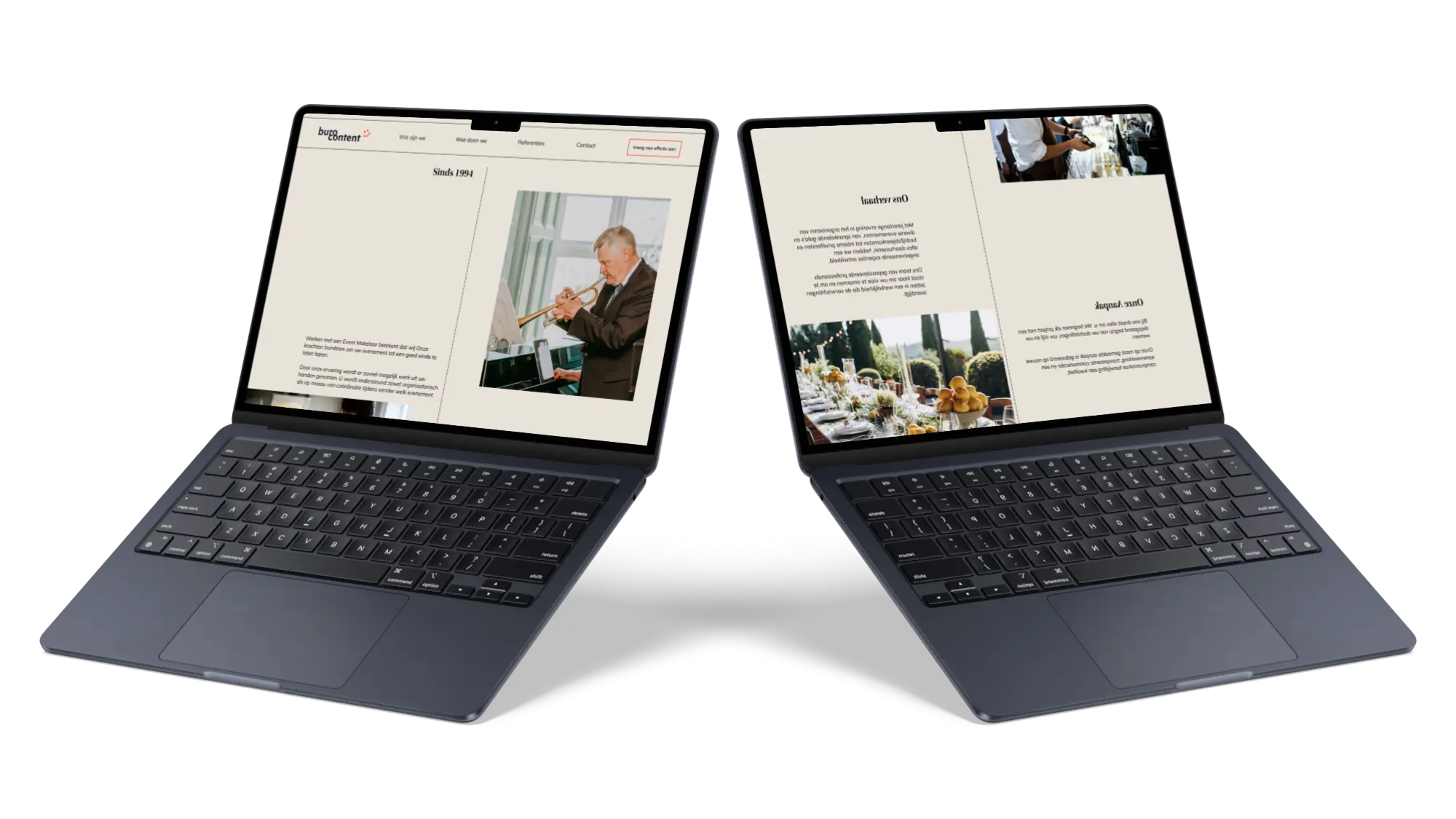 Visuals website Buro Content