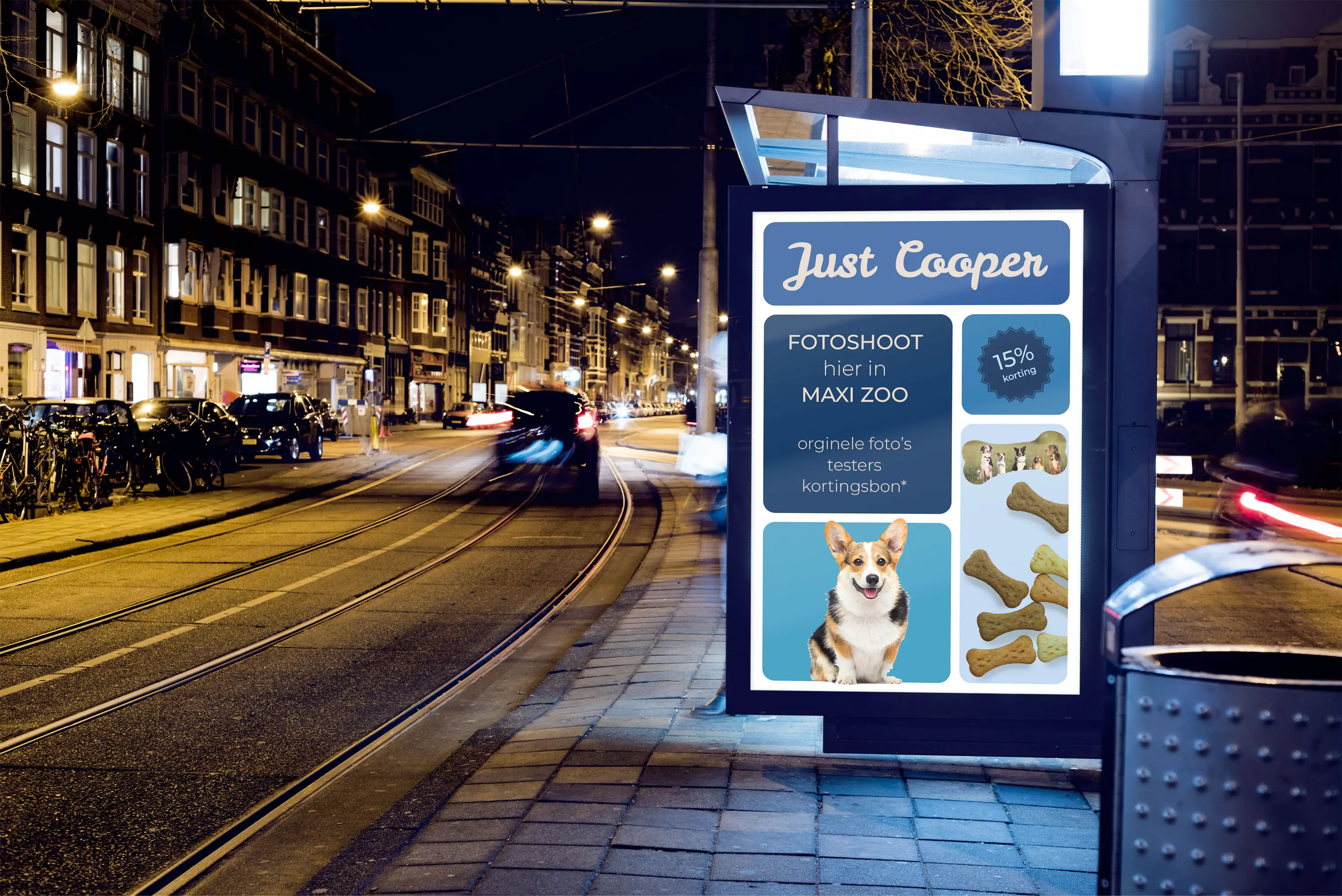 mockup ad for pet photoshoot
