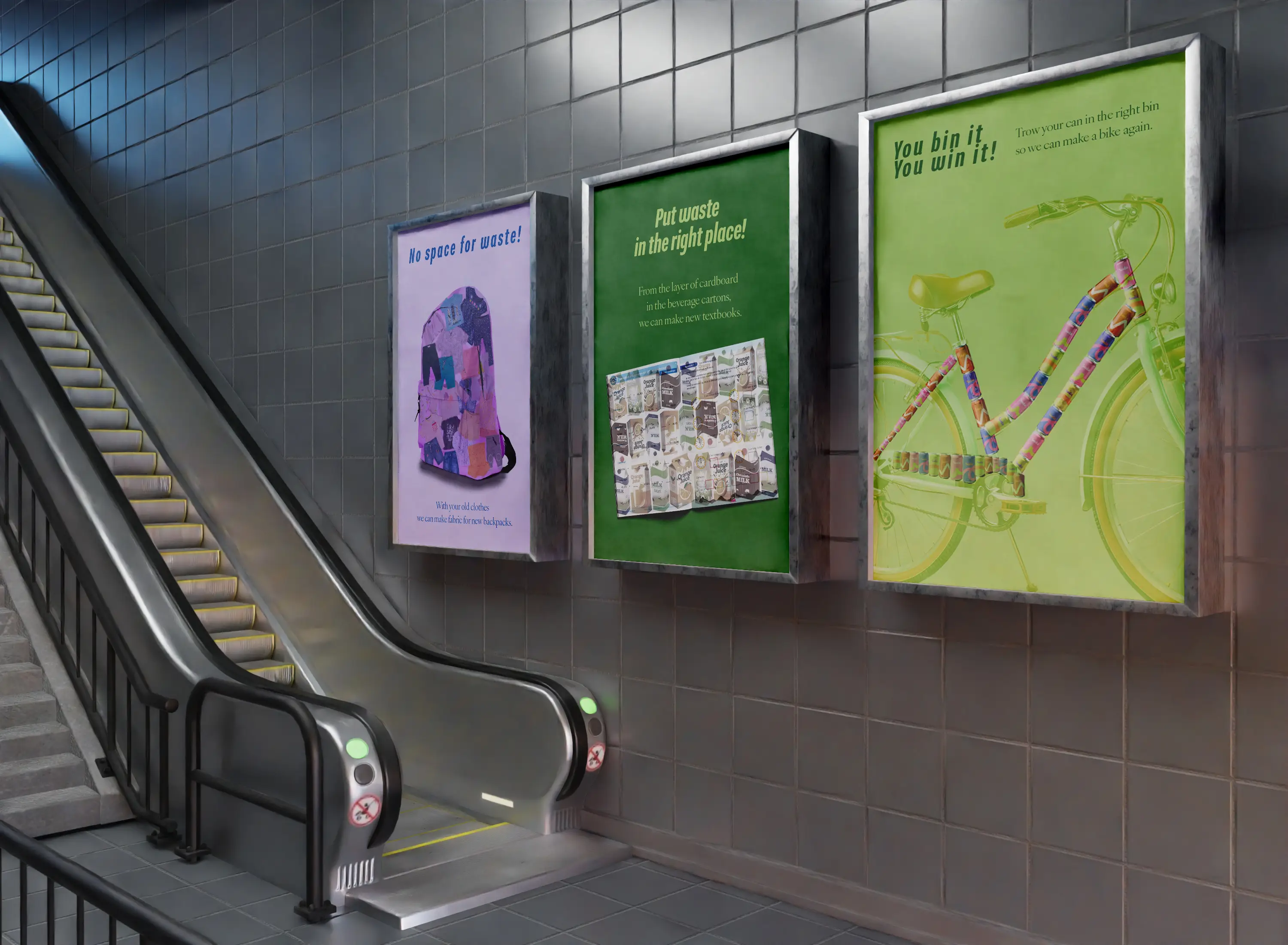 mockup ad for recycling